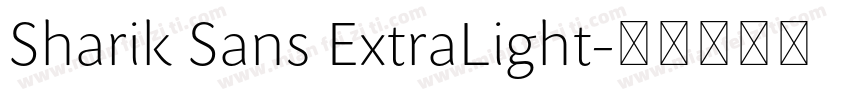 Sharik Sans ExtraLight字体转换